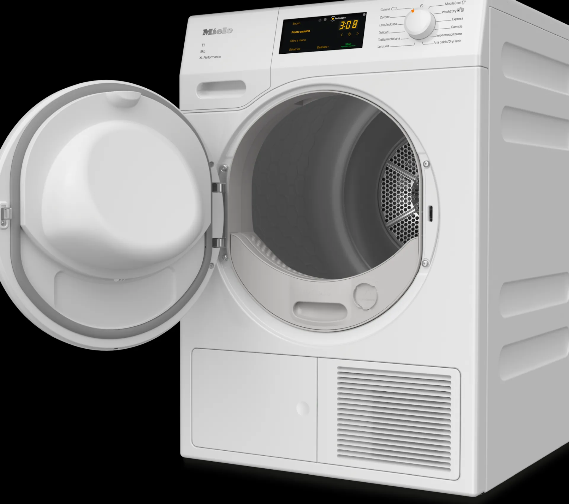 tccwp_kg_bianco_loto_2.webp Miele Asciugatrici | TCC374WP 9kg bianco loto