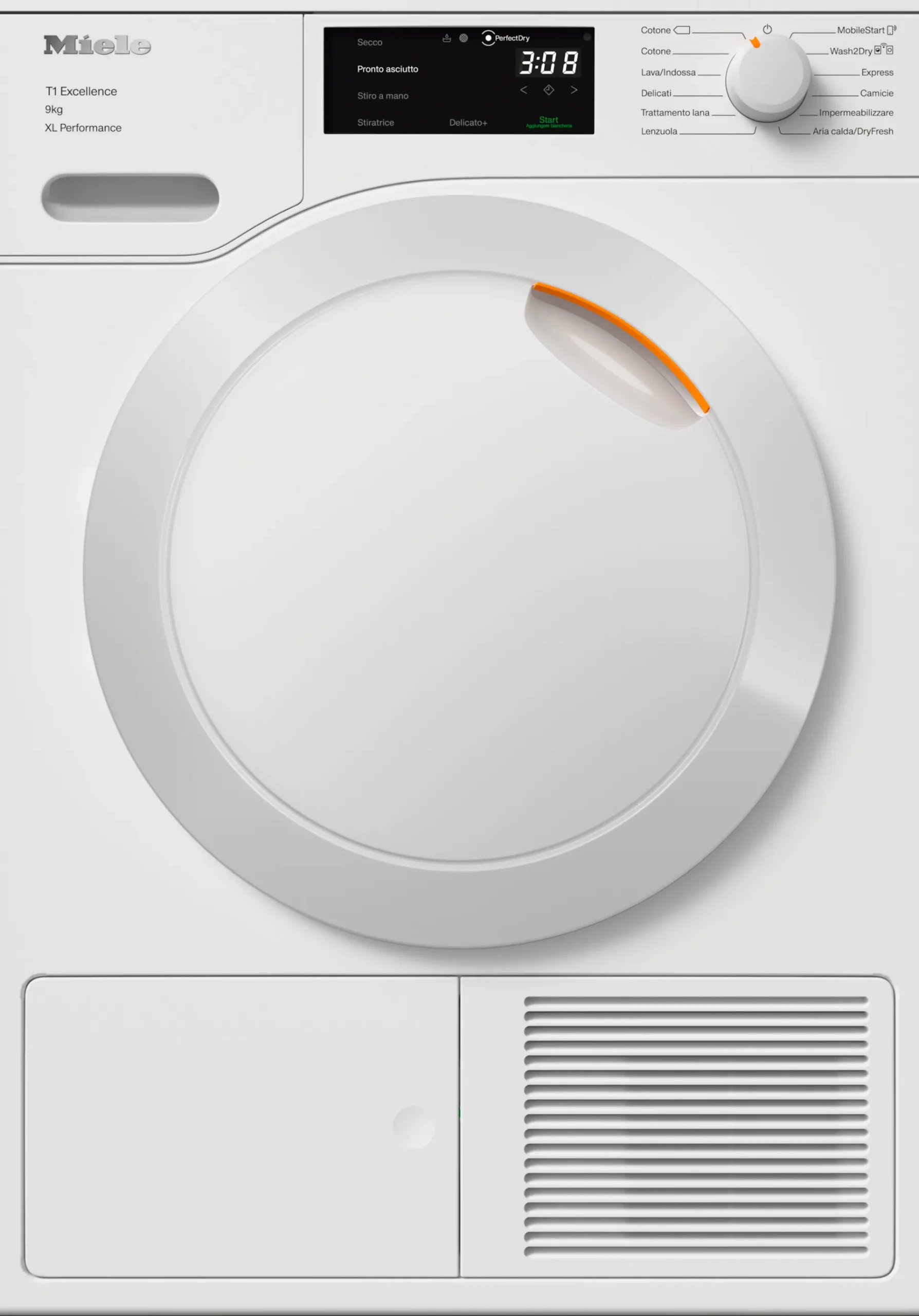 tecwp_kg_bianco_loto_1.webp Miele Asciugatrici | TEC364WP 9kg bianco loto