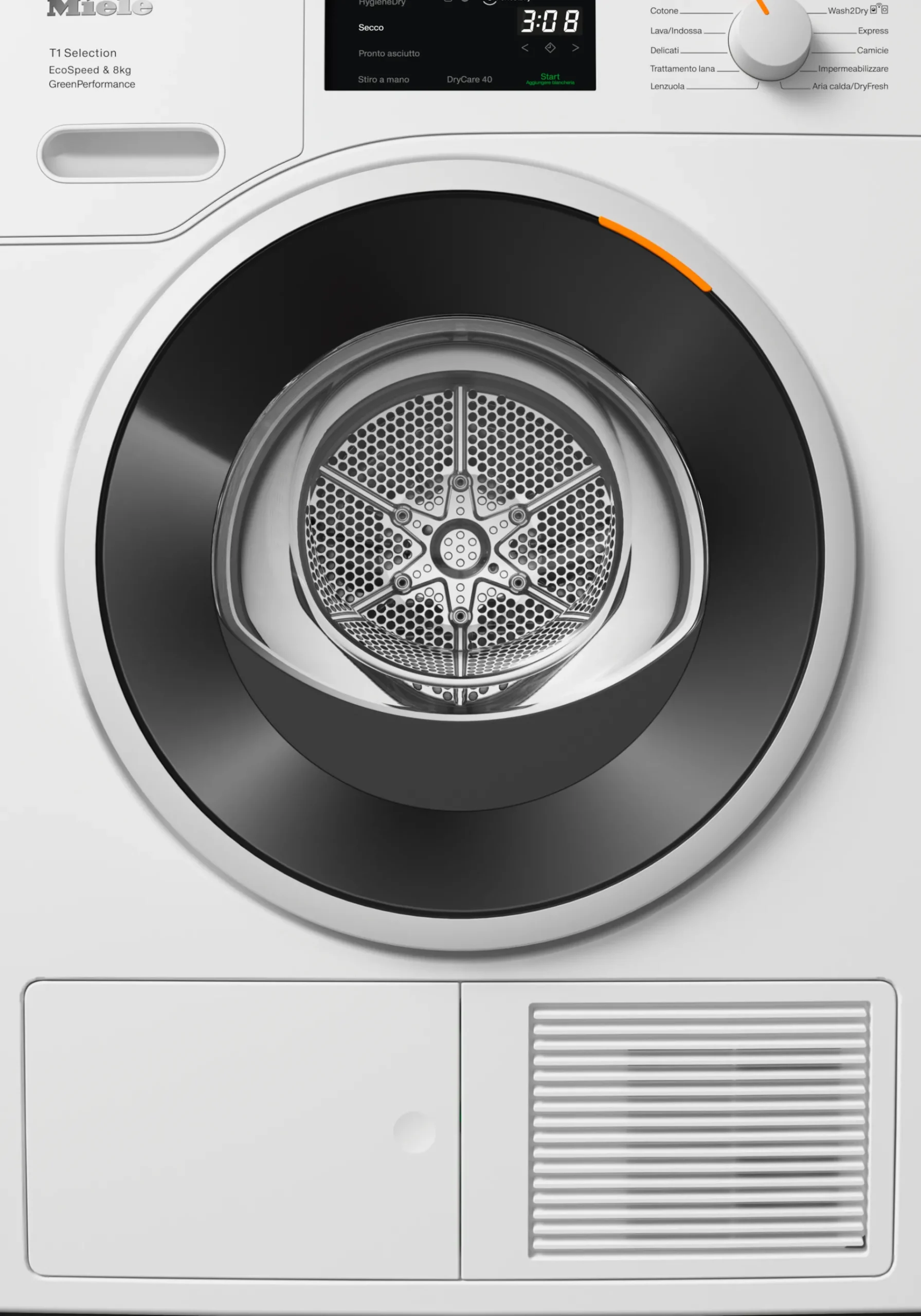 tsfwp_ecospeedkg_bianco_l_1.webp Miele Asciugatrici | TSF763WP EcoSpeed&8kg bianco loto